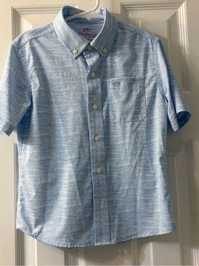 Southern Tide Boys Intercostal Anchors Away Short-Sleeve Shirt Size Small NICE